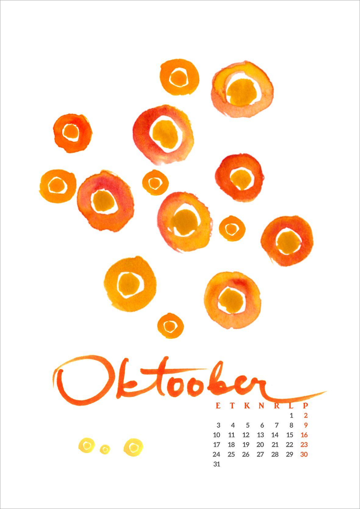 Watercolour calendar - image 10 - student project