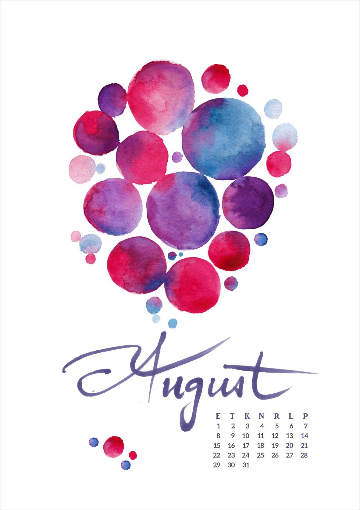 Watercolour calendar - image 8 - student project