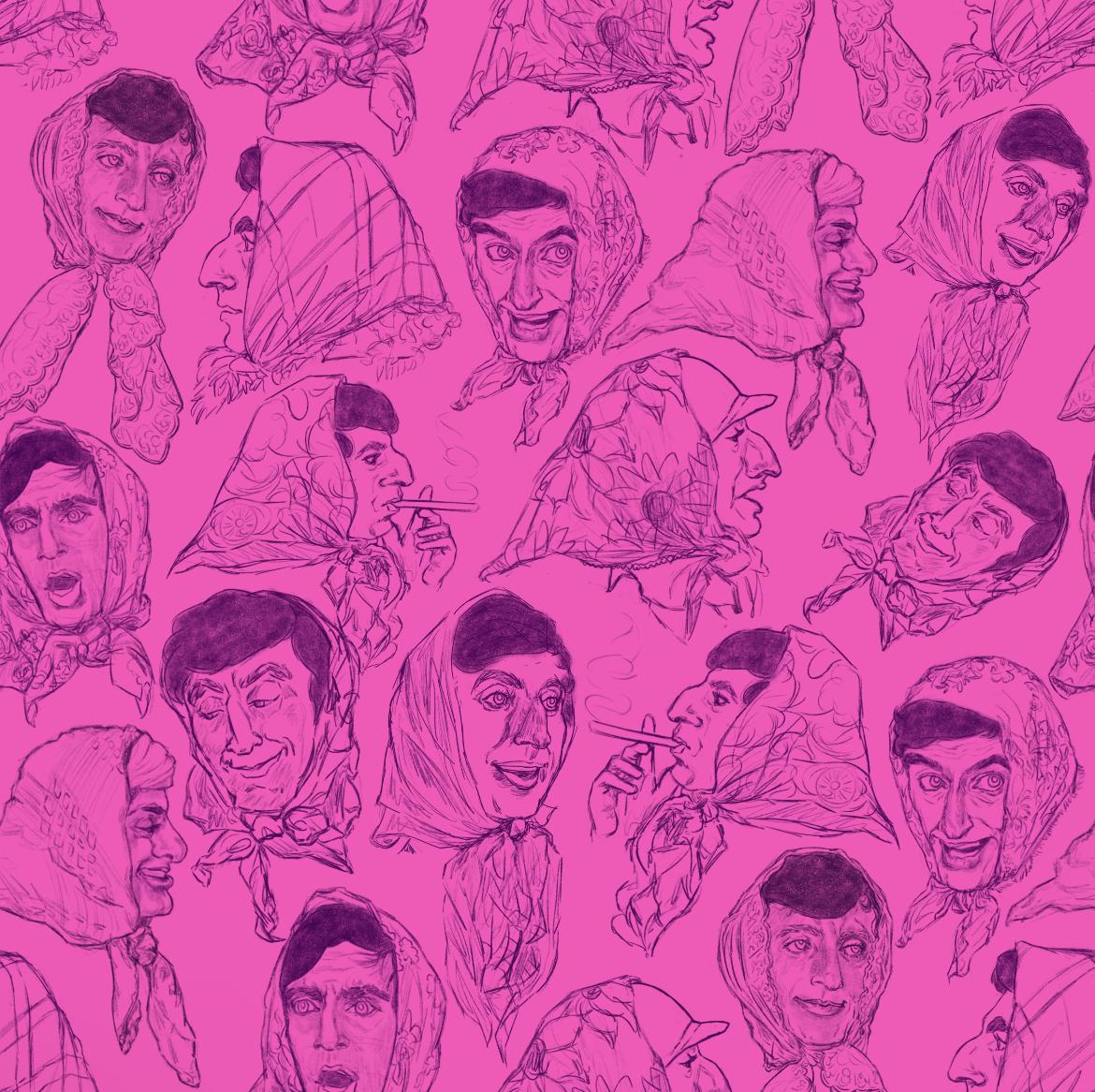 M*A*S*H Character Sketches — Klinger & BJ - image 2 - student project