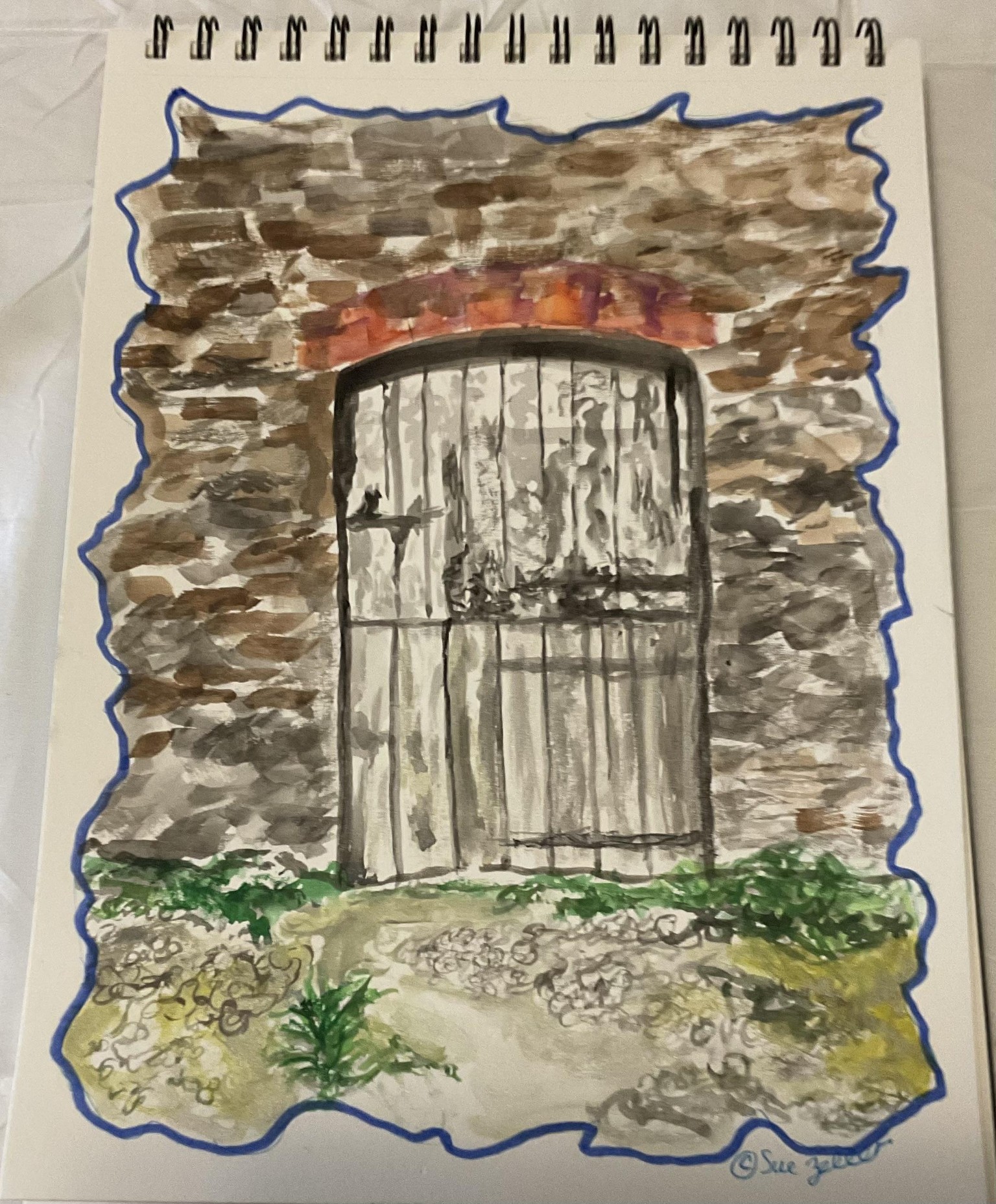 First Barn Door Watercolor painted from 3:31-4:32 pm on 3/27/‘25 - image 1 - student project