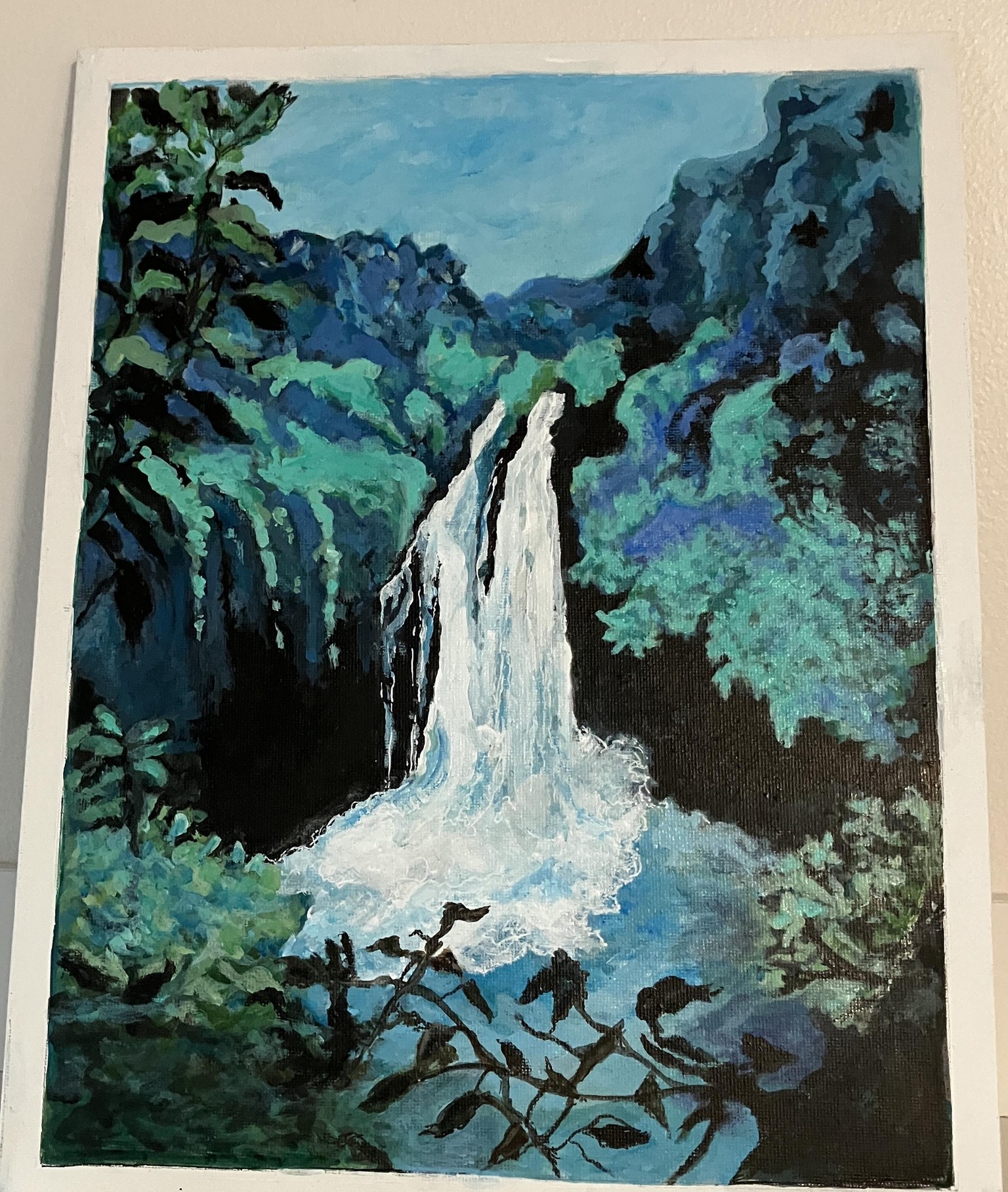 How to Paint a Waterfall Landscape…My First One - image 1 - student project