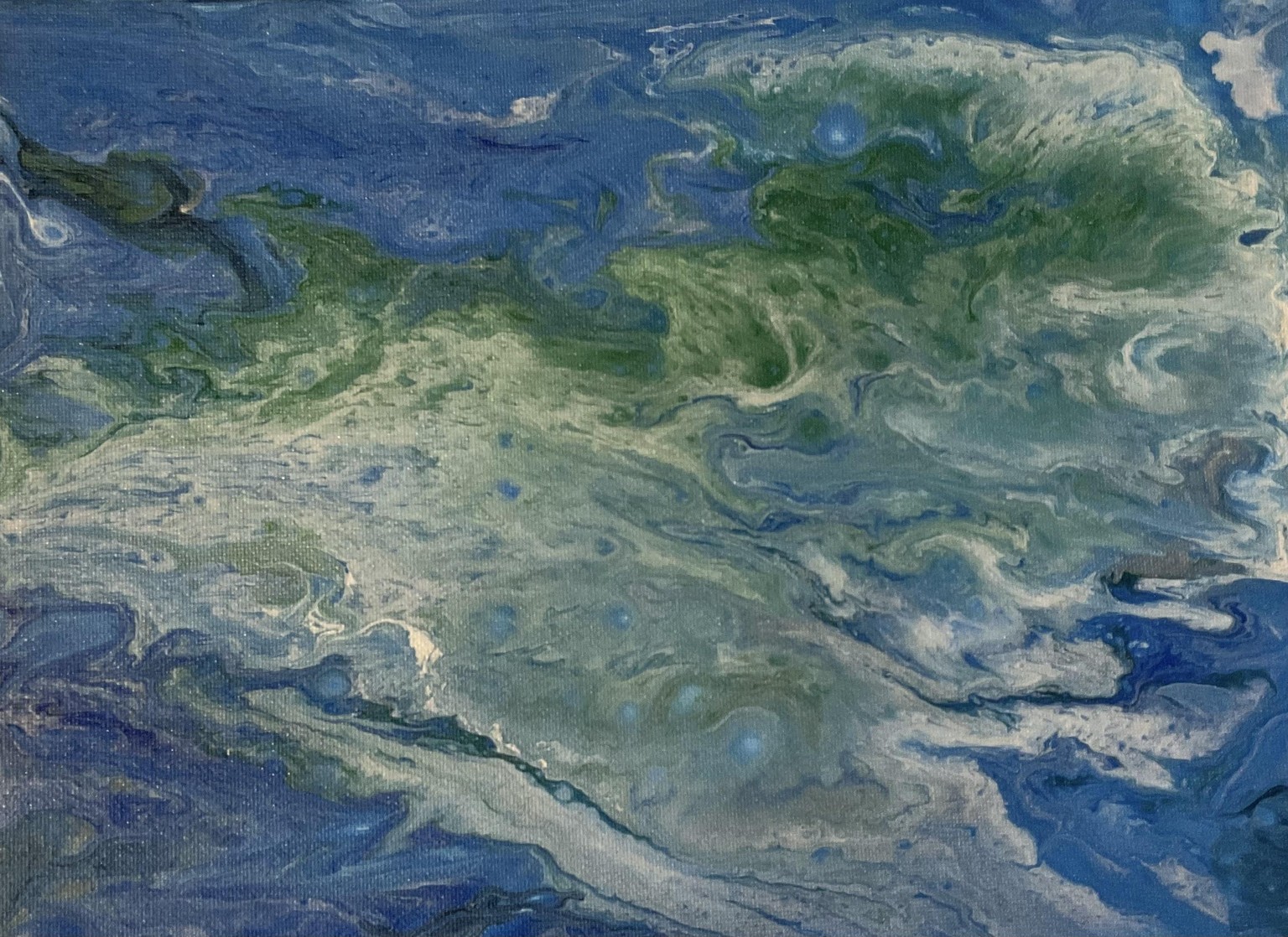 Acrylic Painting: Dutch Pour Method Iris - image 2 - student project