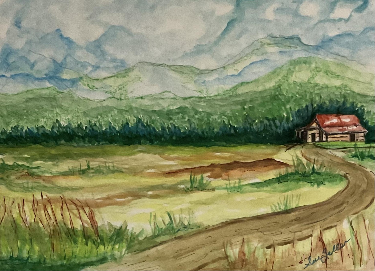 Expressive Horizons: Creative Watercolor for Sky and Landscapes - image 2 - student project