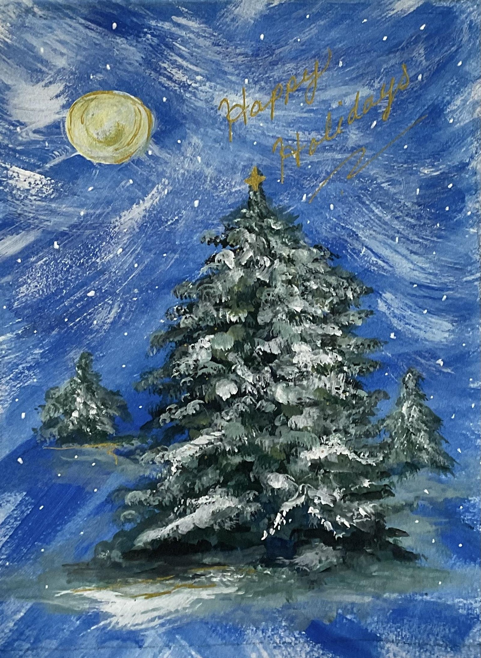 Quick & Easy Winter Tree Painting - image 1 - student project