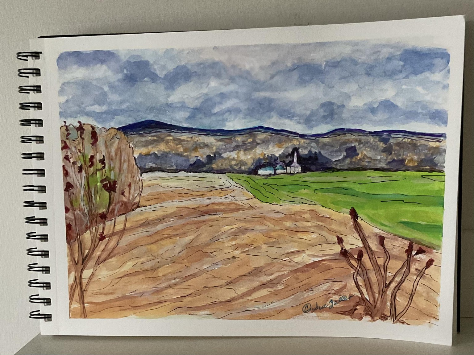 Illustrated Journals…. .My painting The Harvest is Over - image 1 - student project