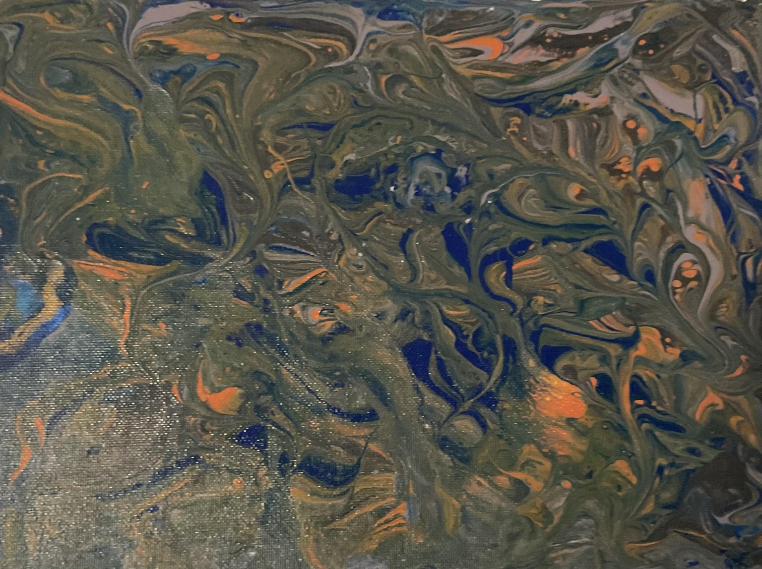 Acrylic Painting: Dutch Pour Method Iris - image 3 - student project