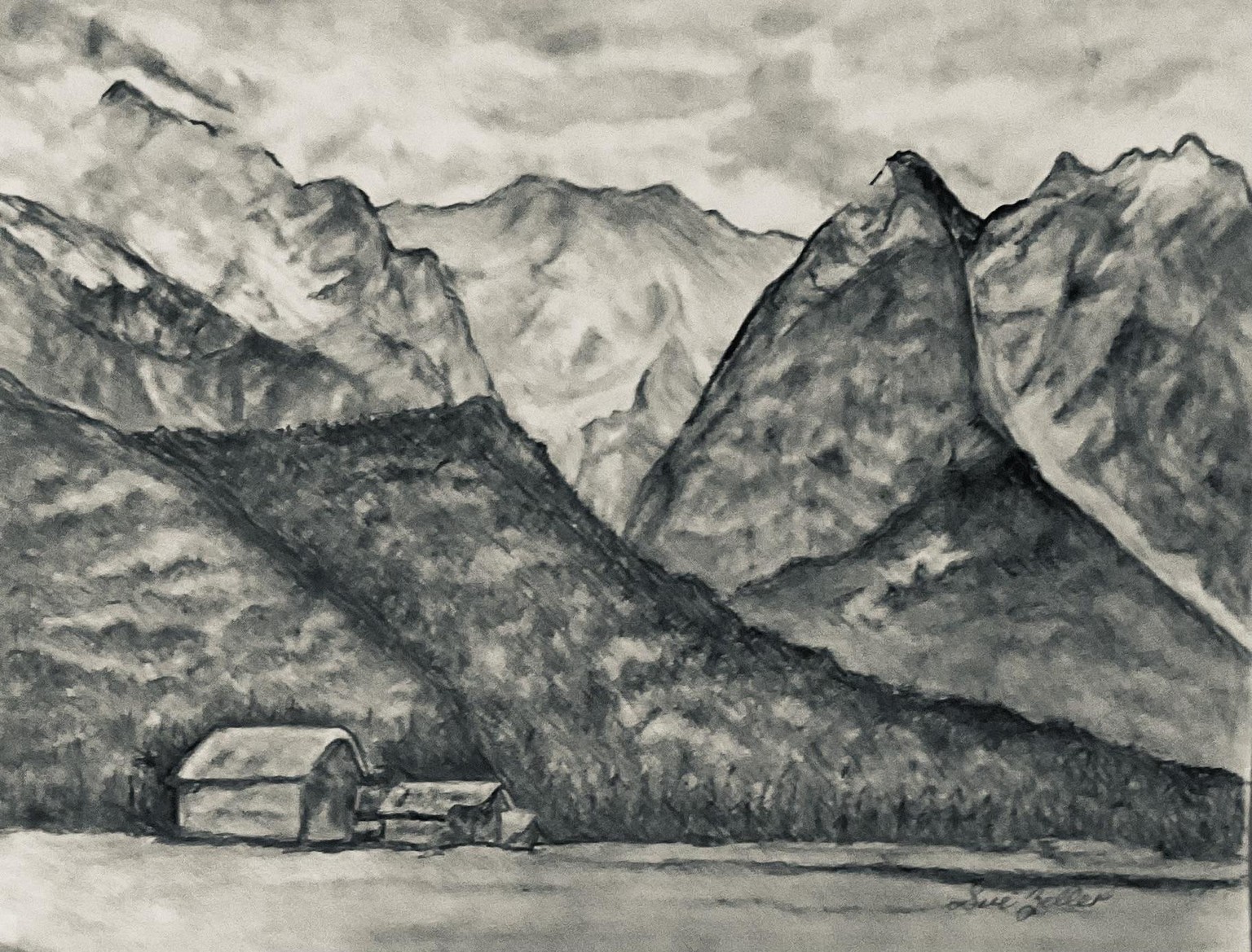 Sketching Realistic Landscapes…. Austrian Alps - image 1 - student project