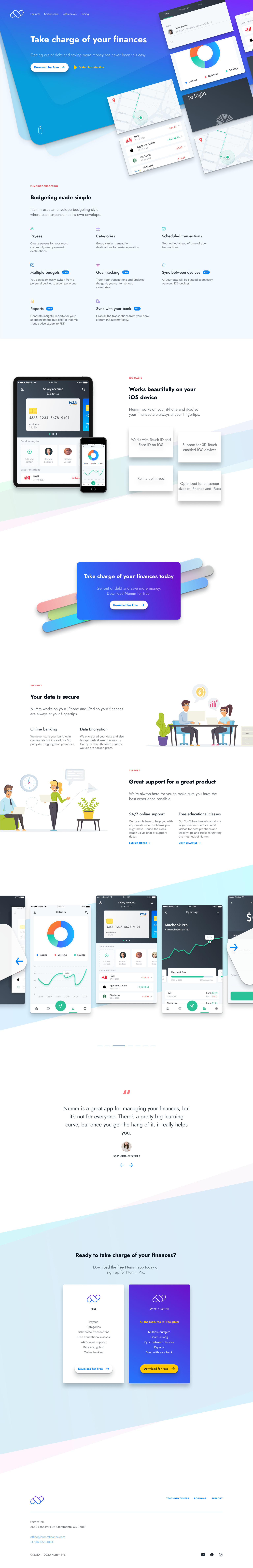 Landing page (finance) - image 1 - student project