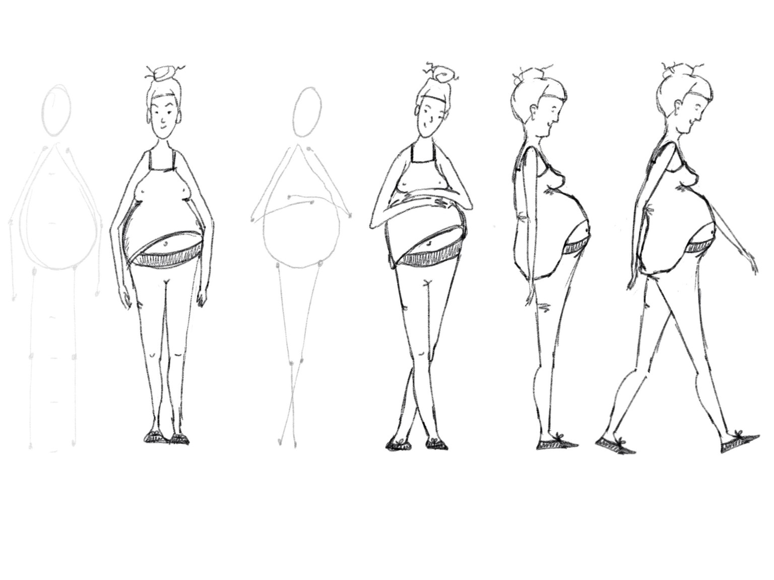 First try to draw a human character in motion from imagination - image 1 - student project