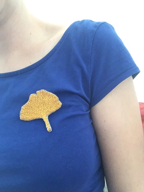 Ginkgo Brooch - image 2 - student project