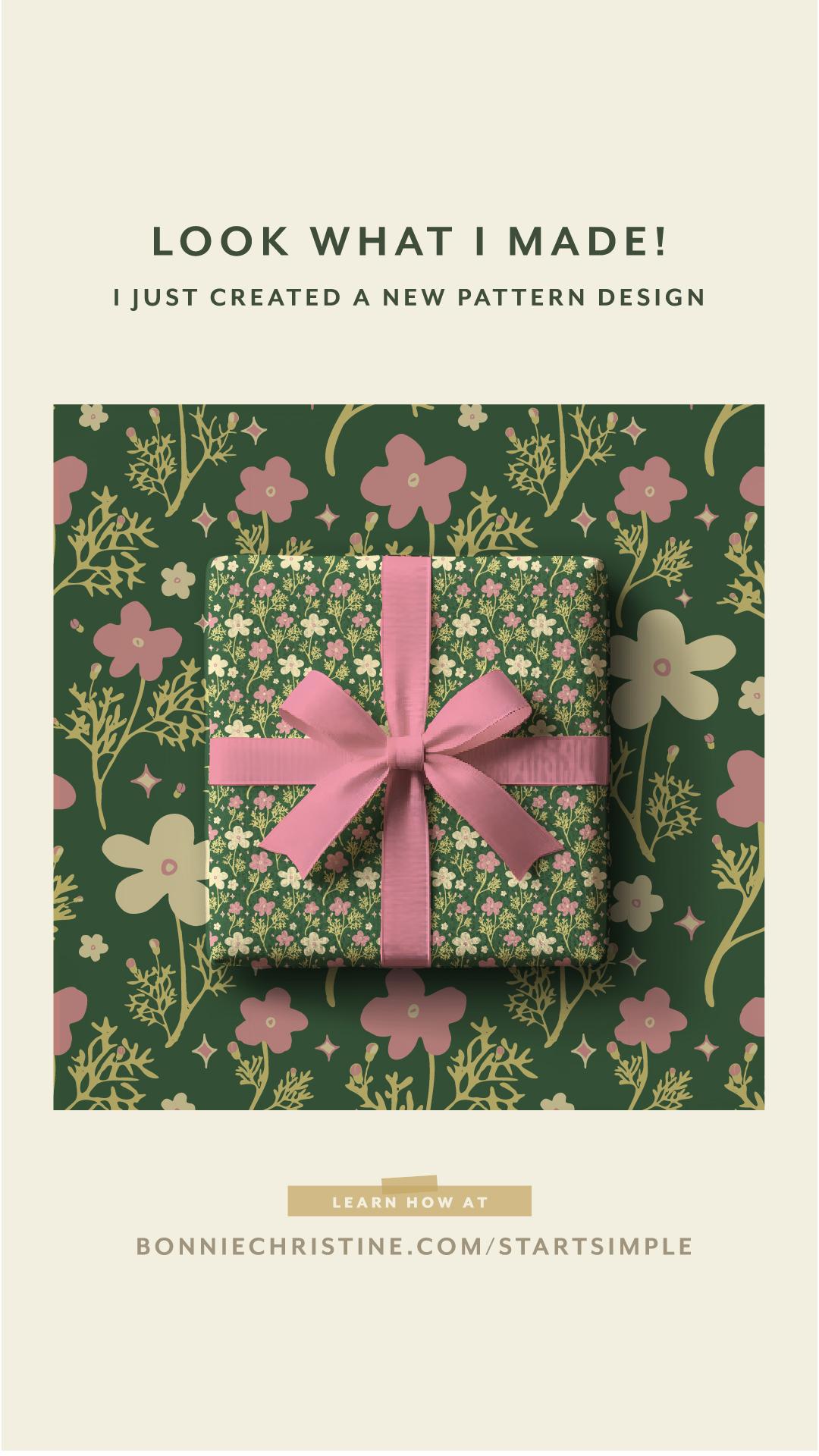 Daisies and Lavender Gift Wrap Designs and Mockups - image 2 - student project