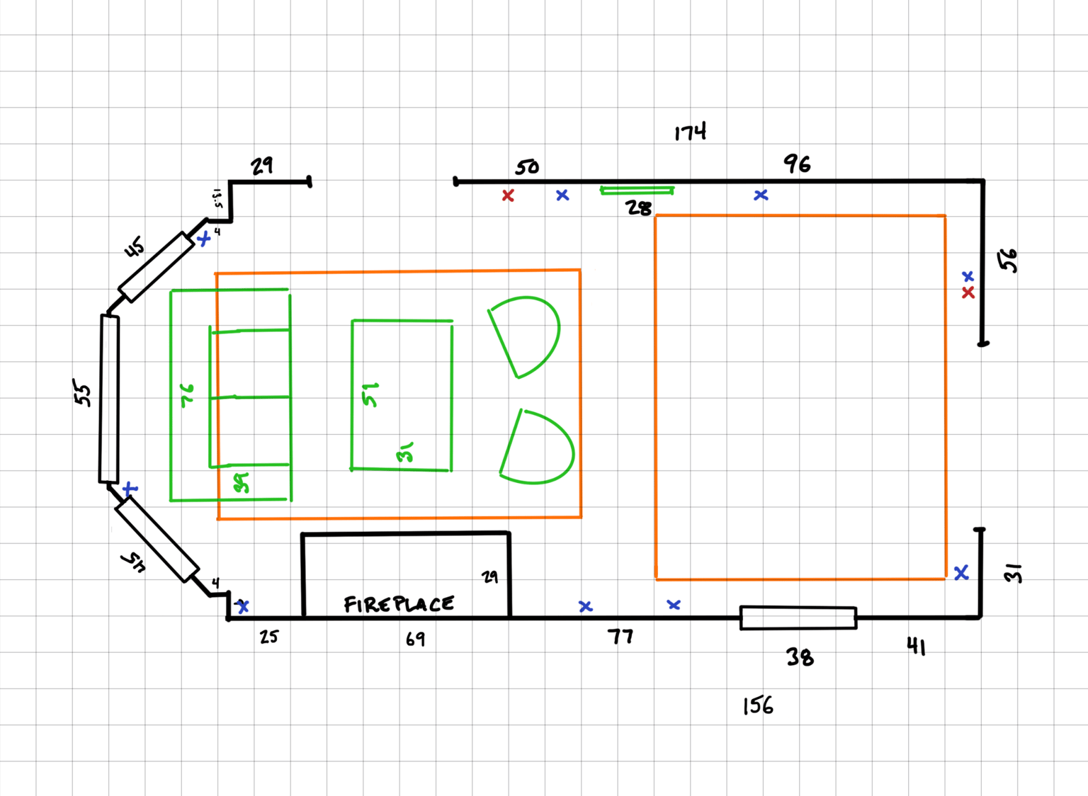 Living Room Floor Plan - image 1 - student project