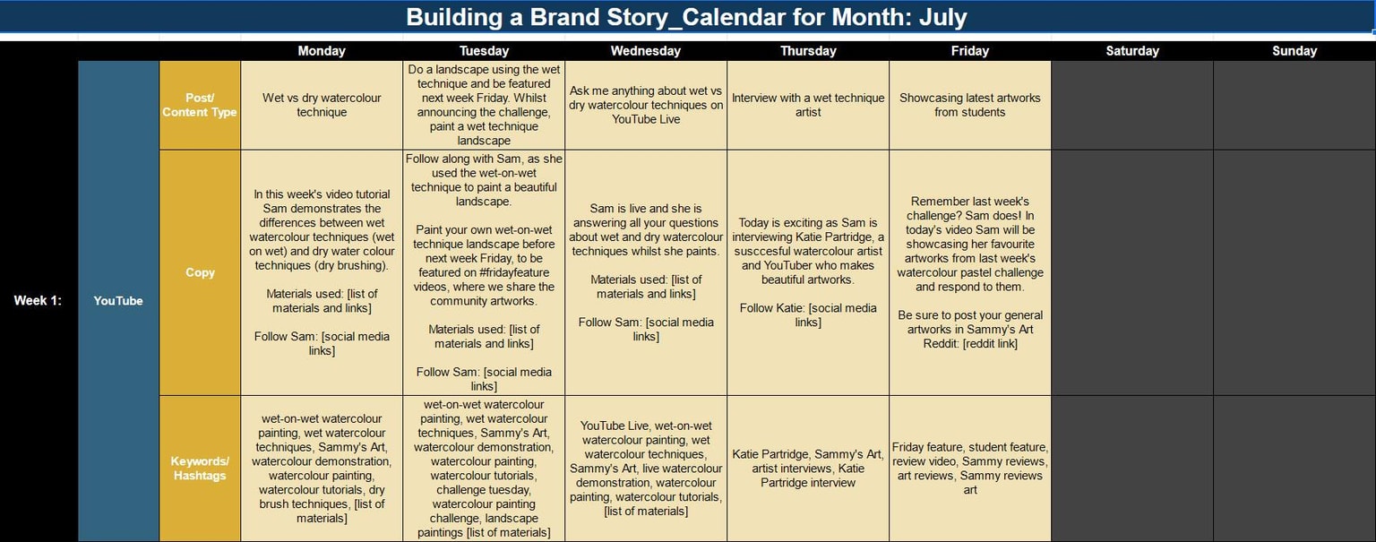 Art Teacher Example for Building a Brand Story Class - image 3 - student project