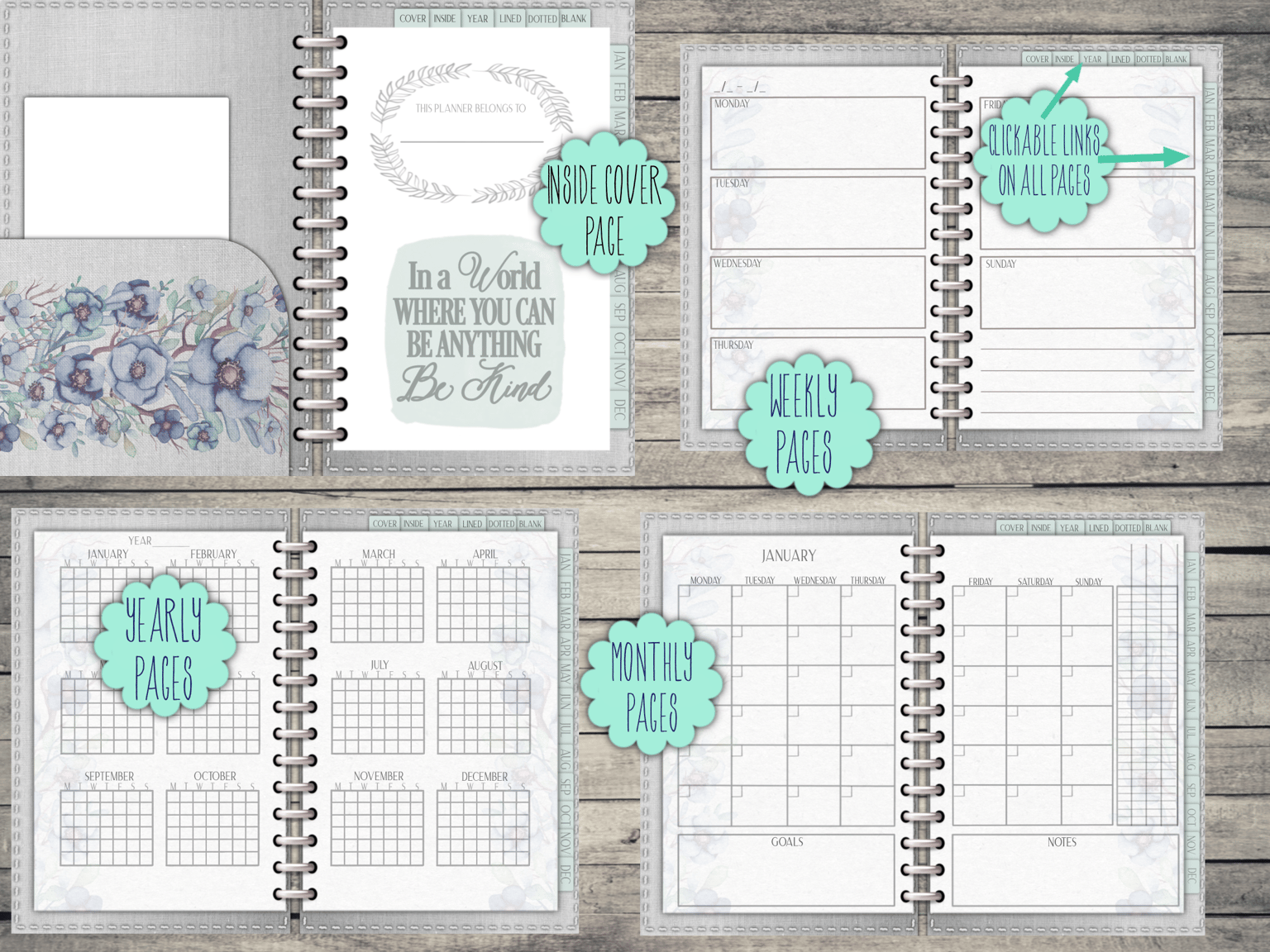Purple Primrose Digital Planner - image 1 - student project