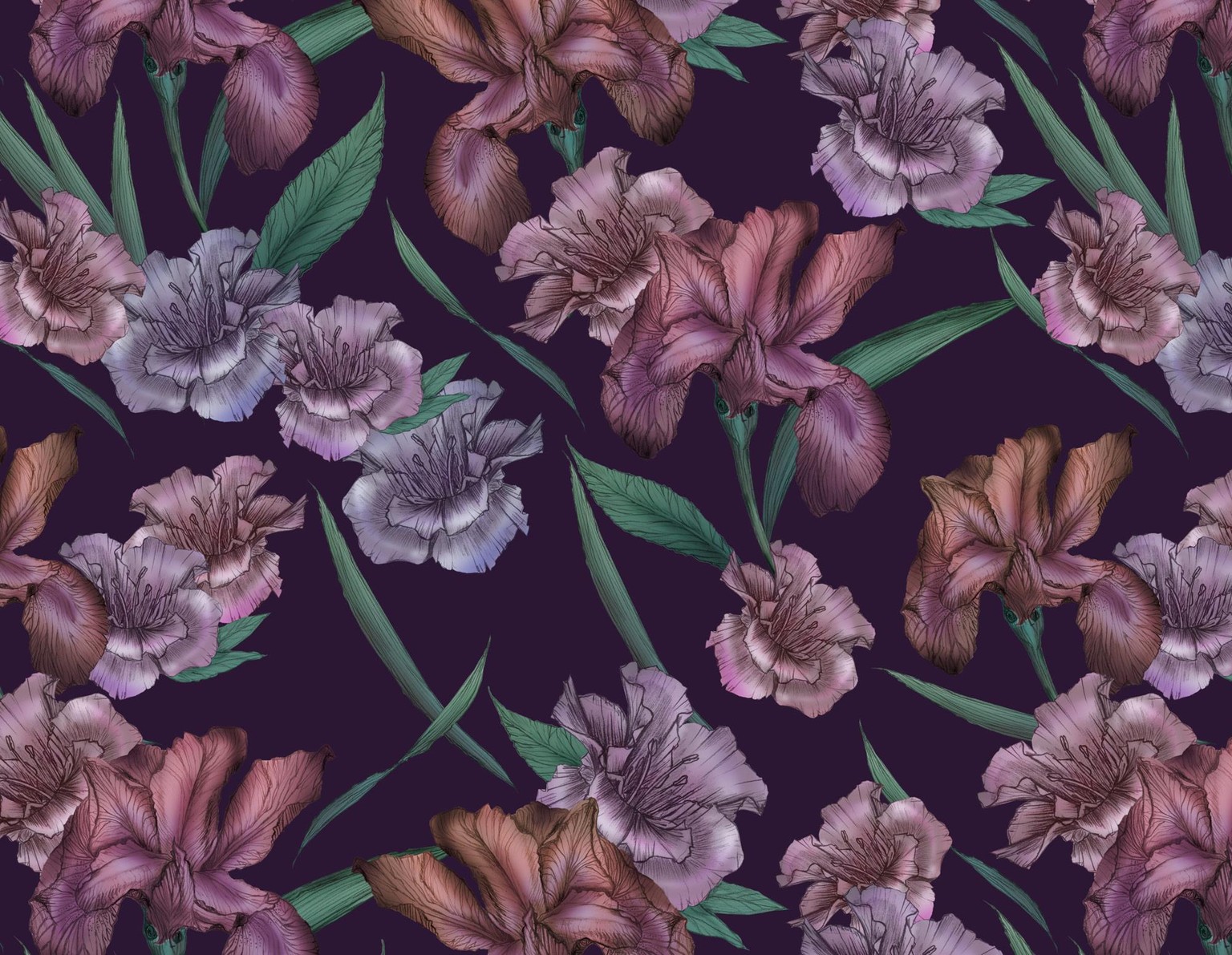 Magical Iris Floral Study - image 5 - student project