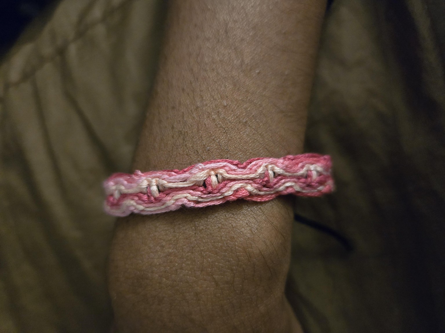Pink Peruvian bracelet - image 1 - student project