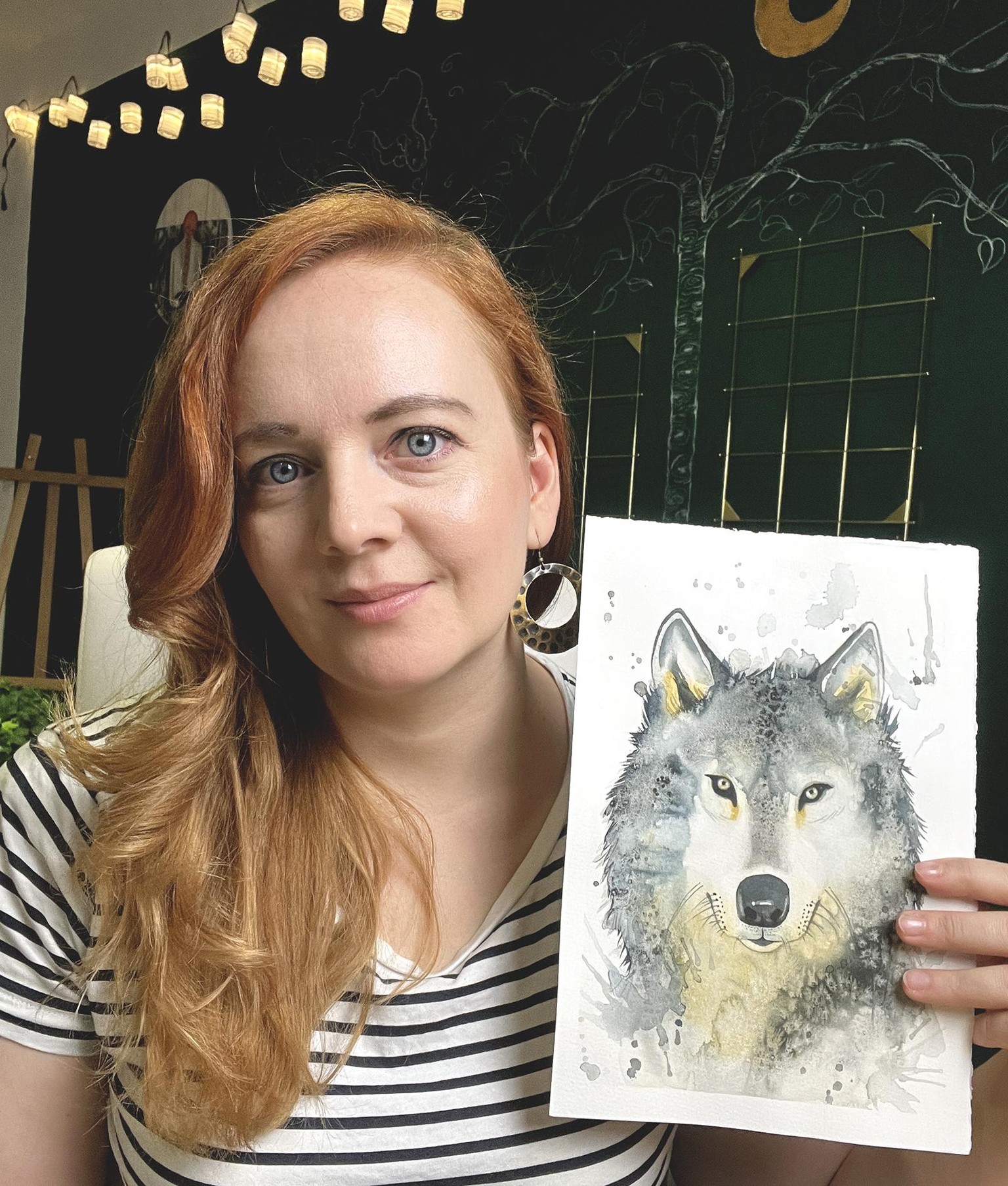 Watercolor Wolf Paintings - image 3 - student project