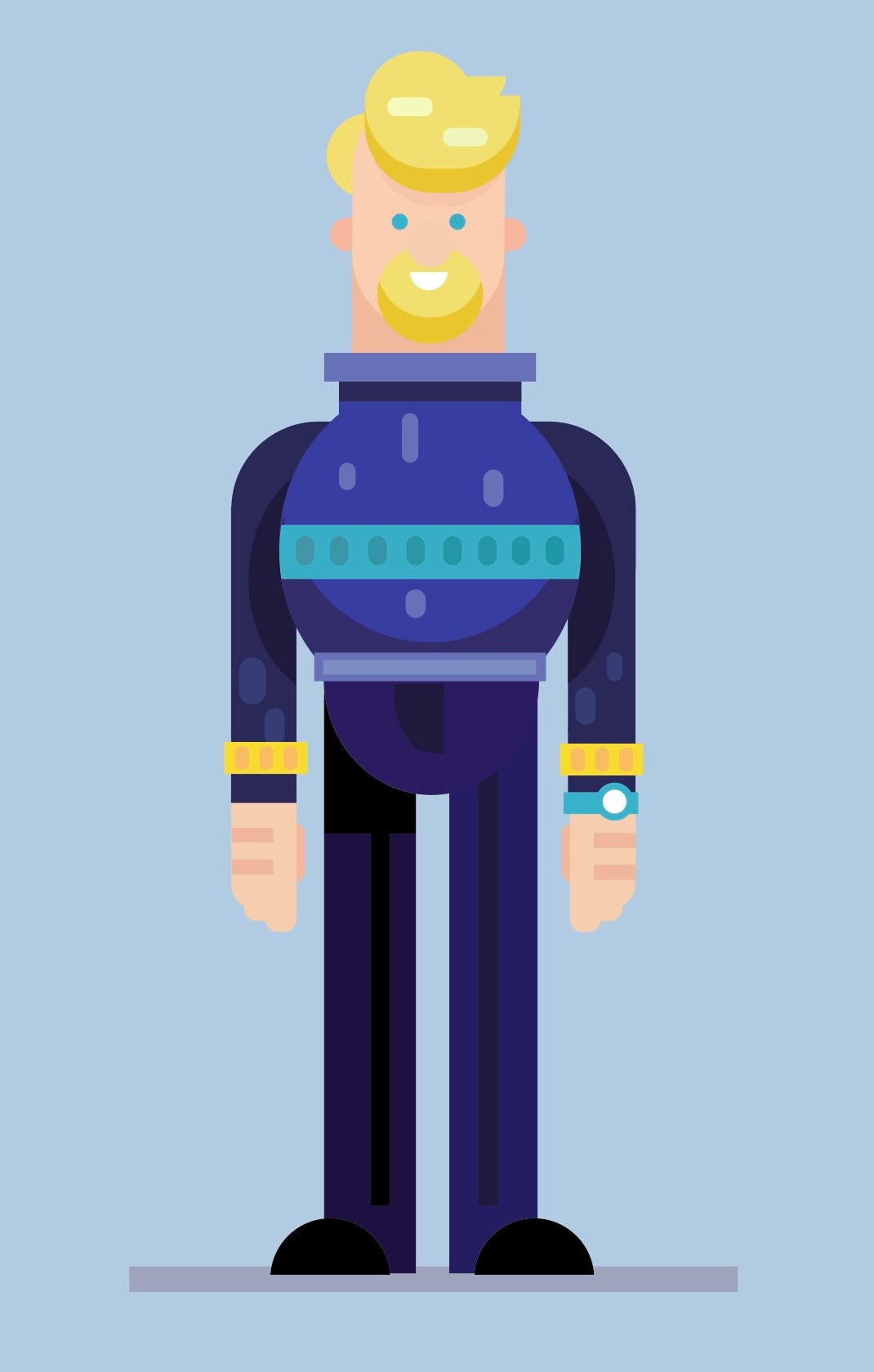 My flat character design - image 2 - student project