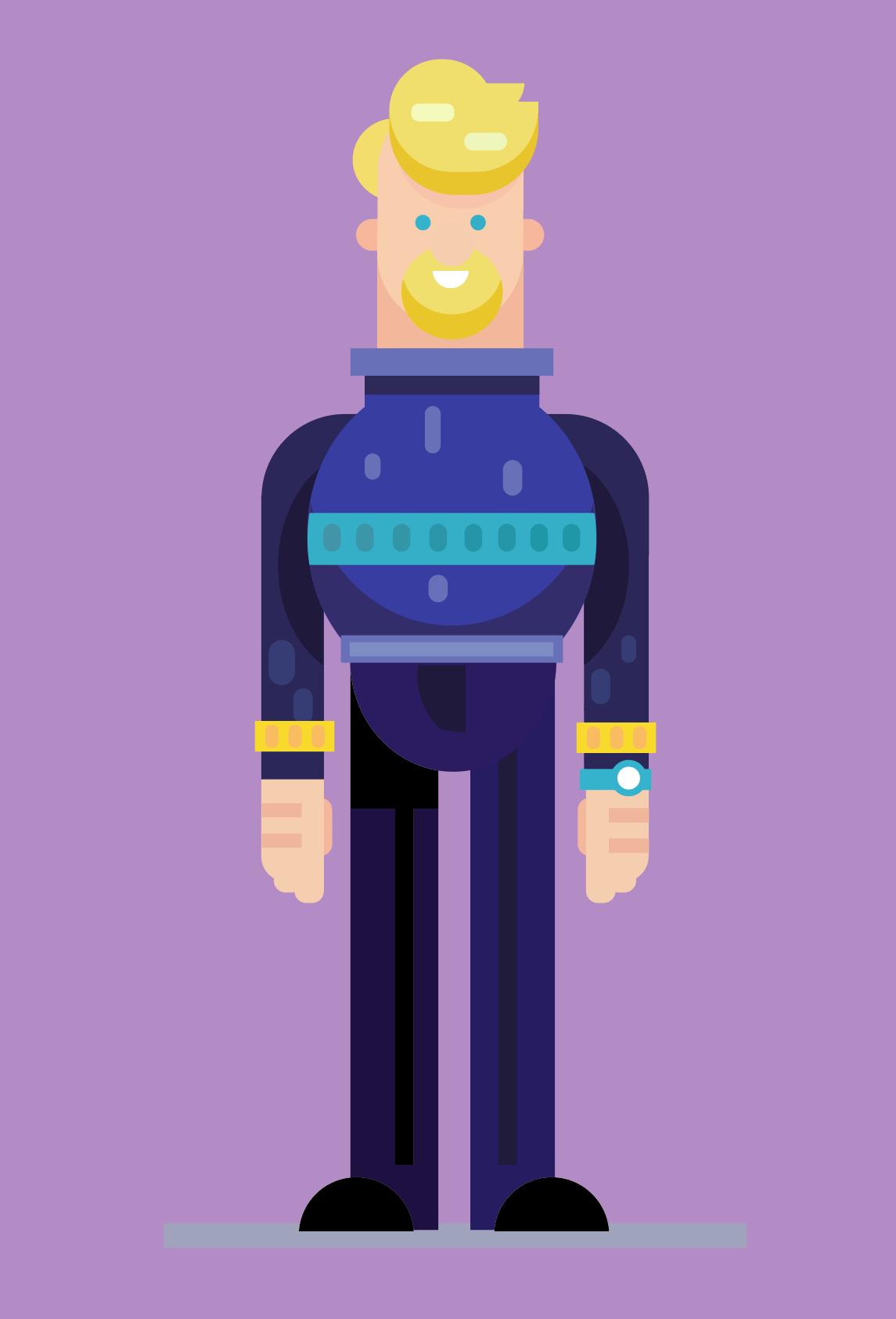 My flat character design - image 1 - student project