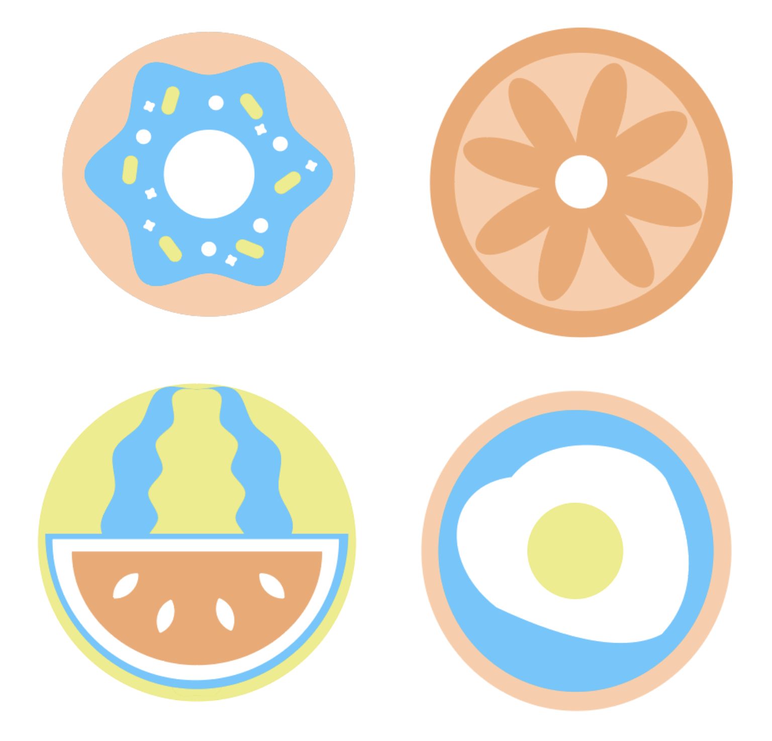My Fun Vector Food Icons - image 1 - student project