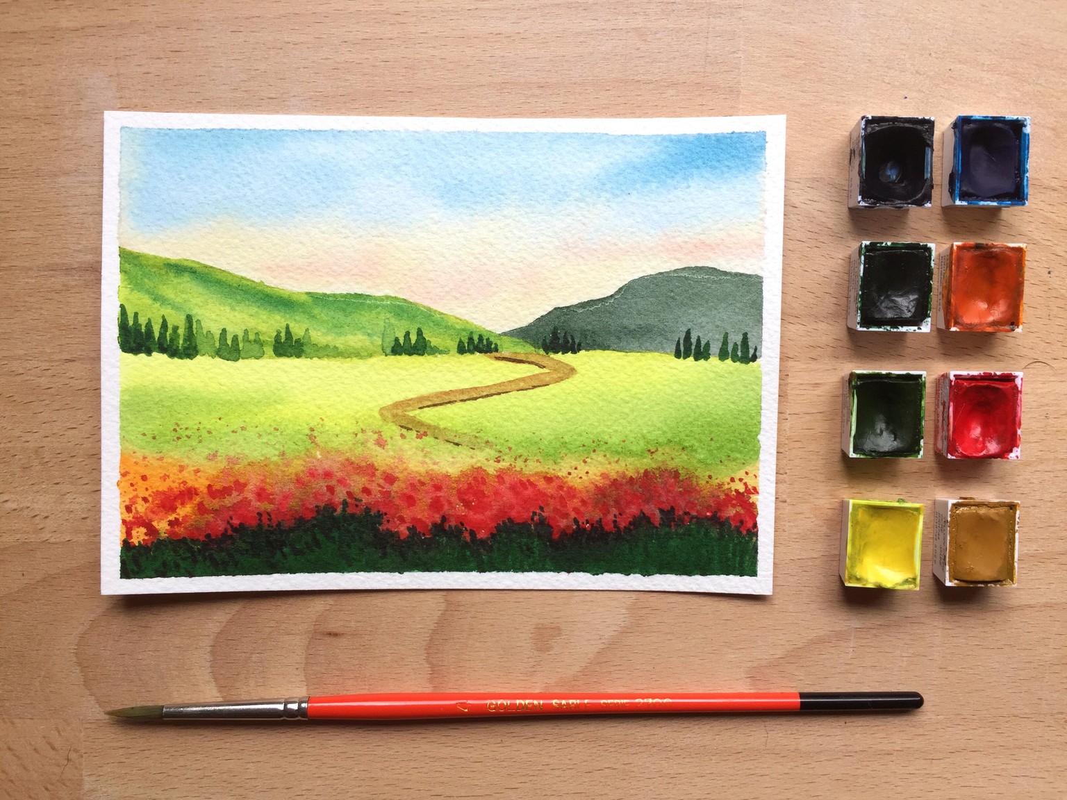 Watercolor Landscapes - image 2 - student project