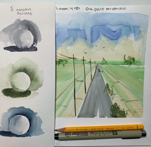 Introduction to Watercolor Seascapes : Learn Negative Painting & Perspective - image 1 - student project