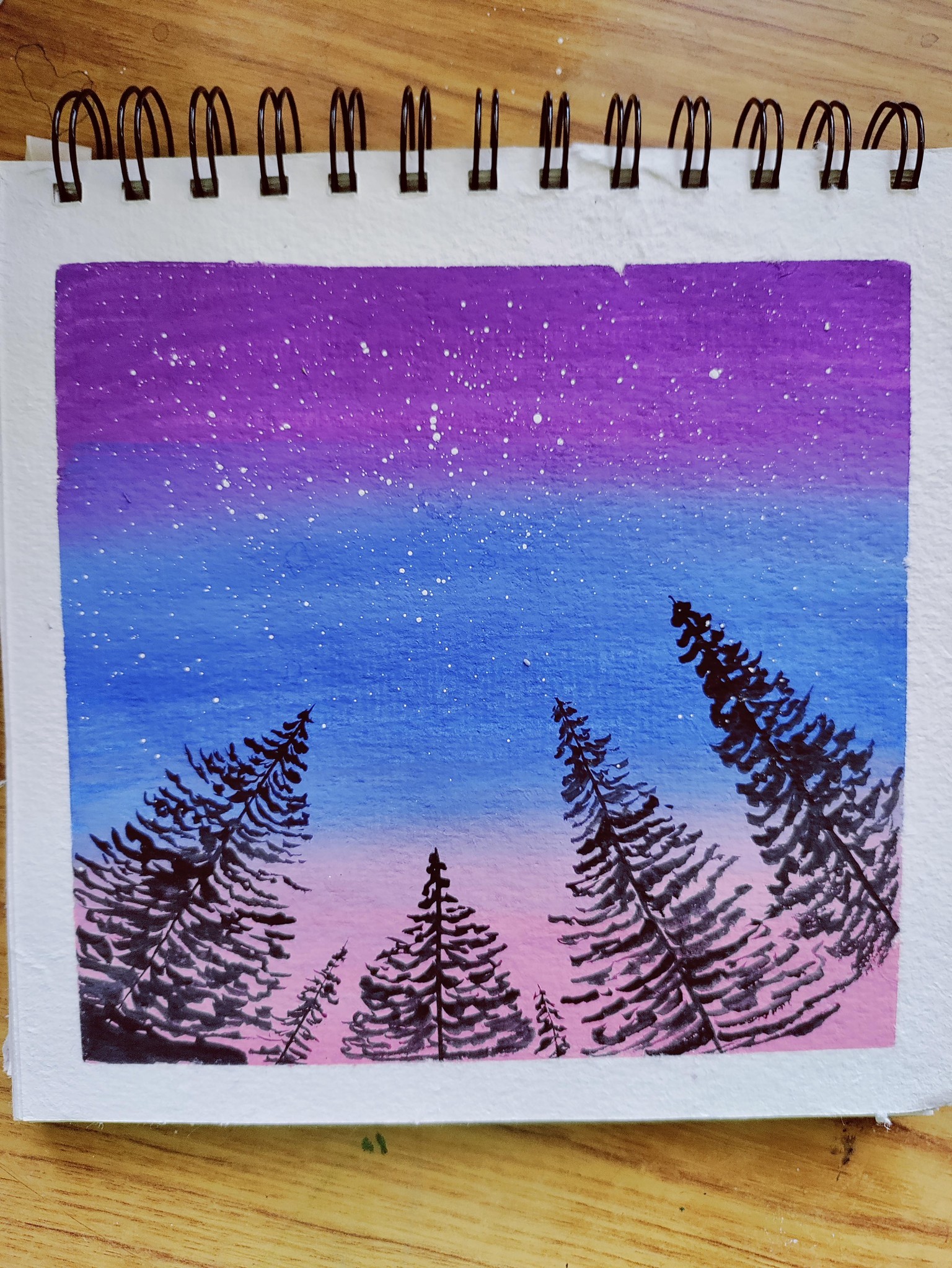 Gouache Skyscapes - image 2 - student project