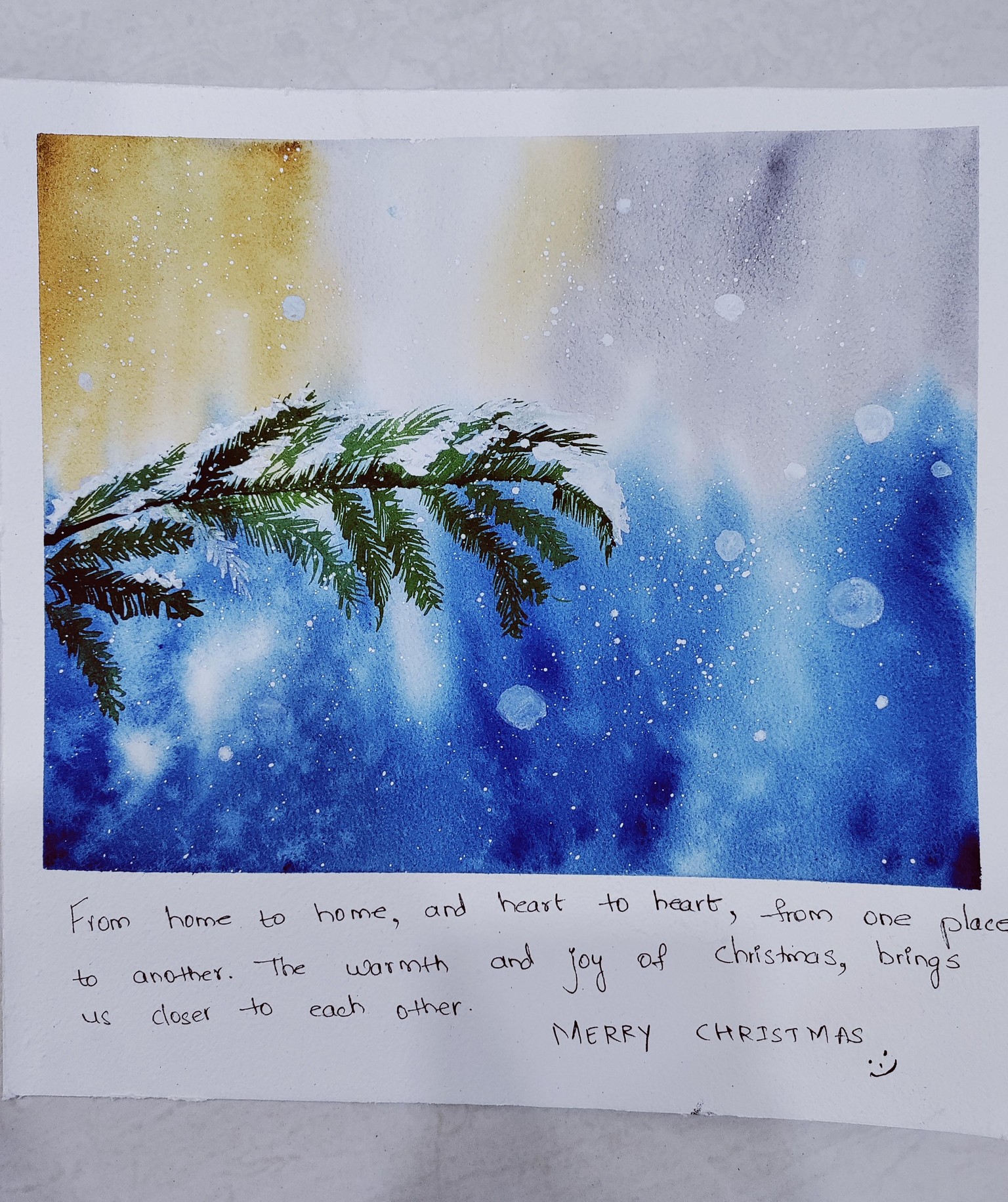Polaroid greetings with watercolor - image 1 - student project