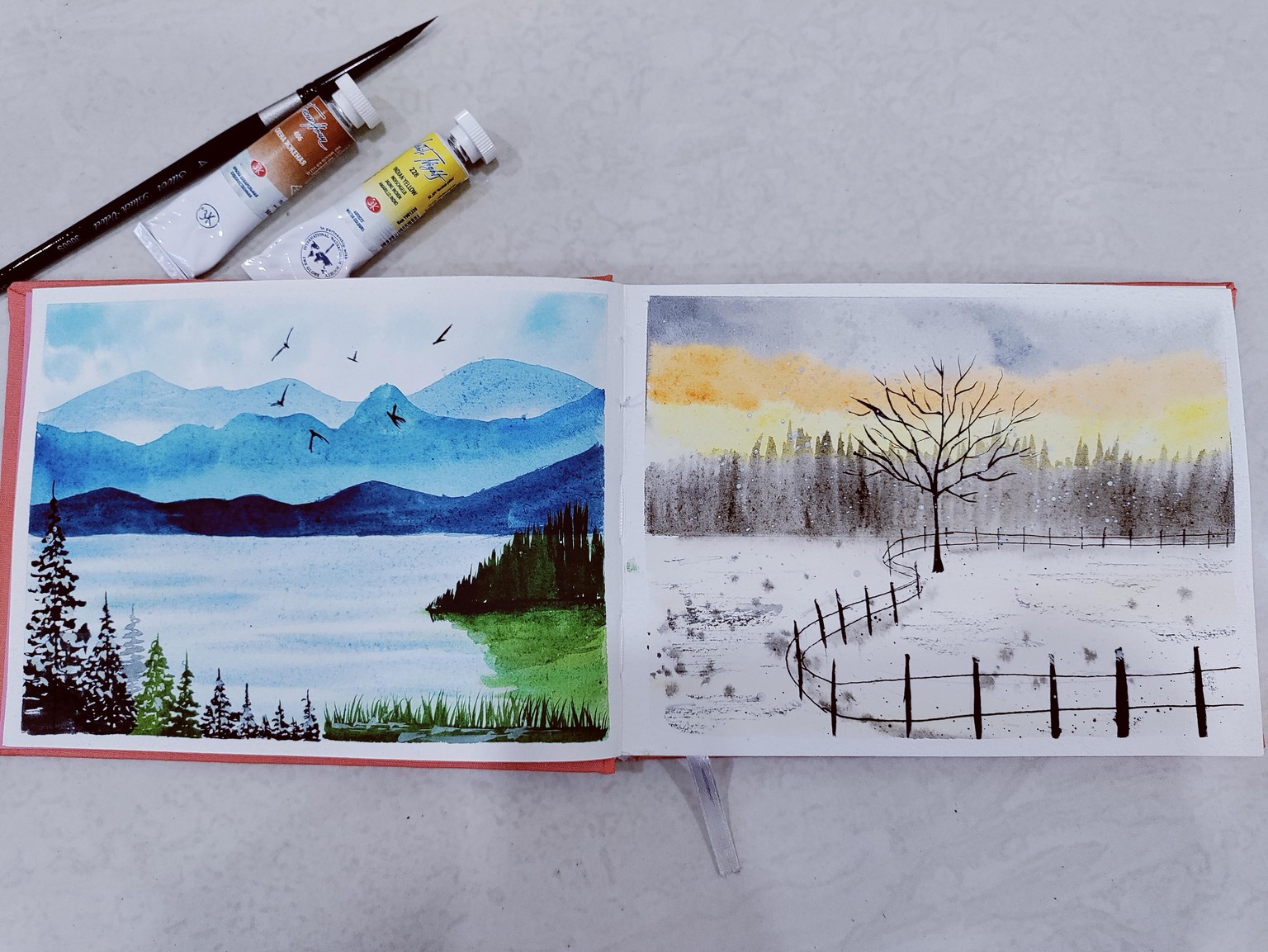 30 days watercolor challenge- winter landscapes and Christmas vibes - image 1 - student project
