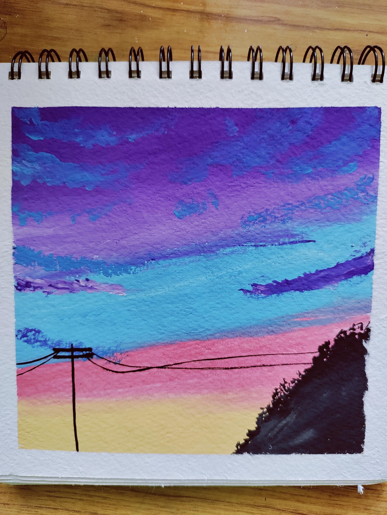 Gouache Skyscapes - image 5 - student project