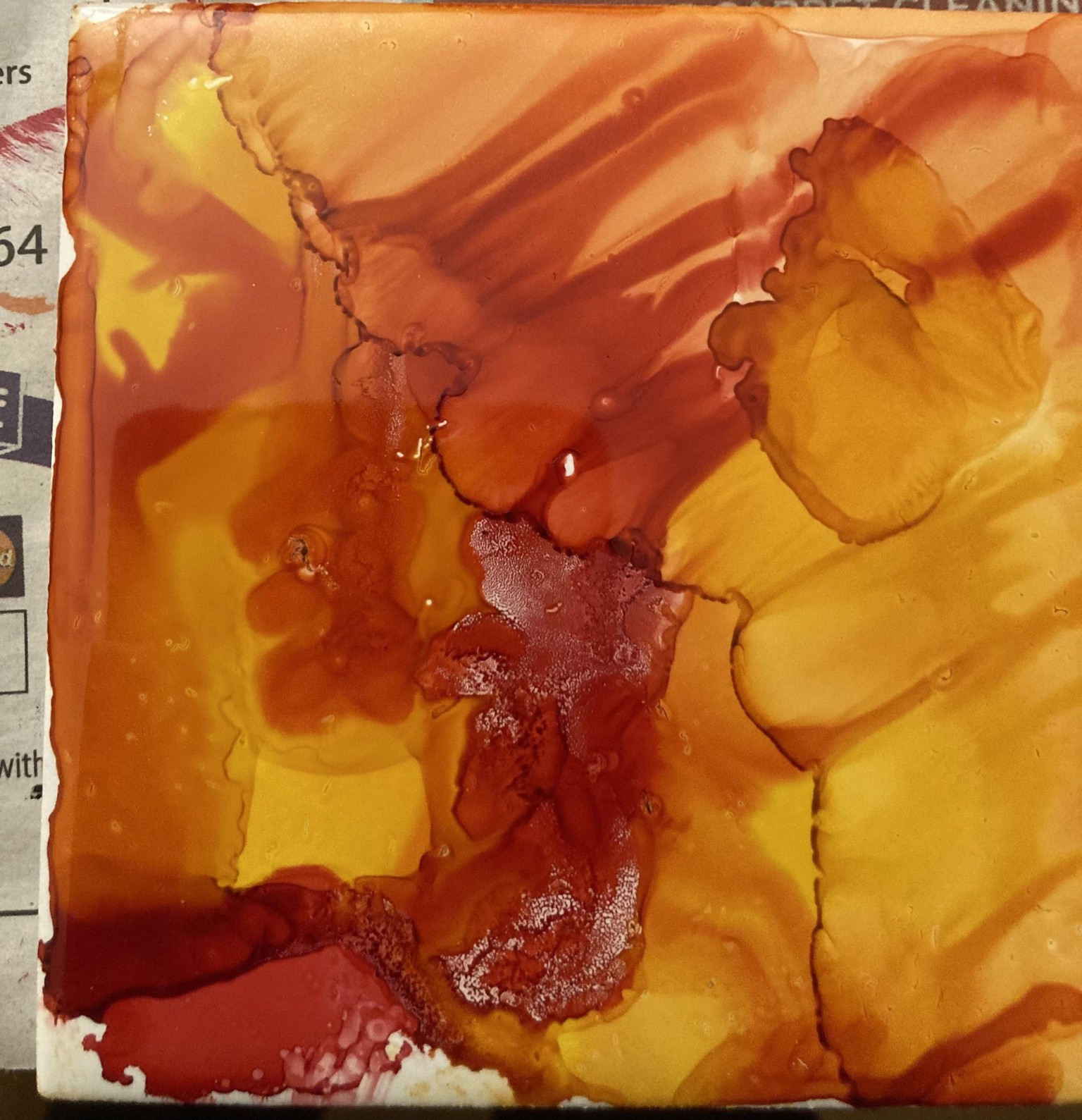 Alcohol ink tiles - image 5 - student project
