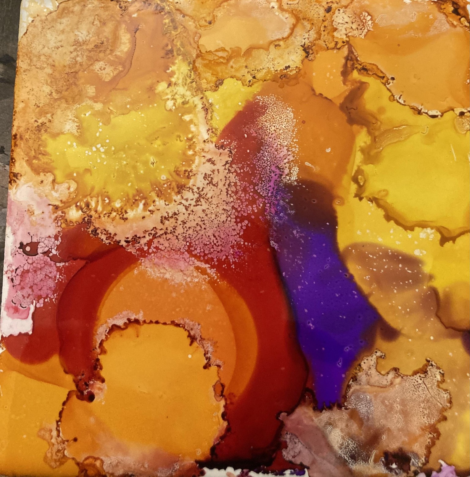 Alcohol ink tiles - image 4 - student project