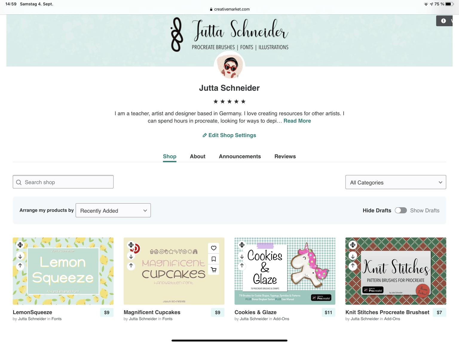 My Creative Market Shop - image 1 - student project