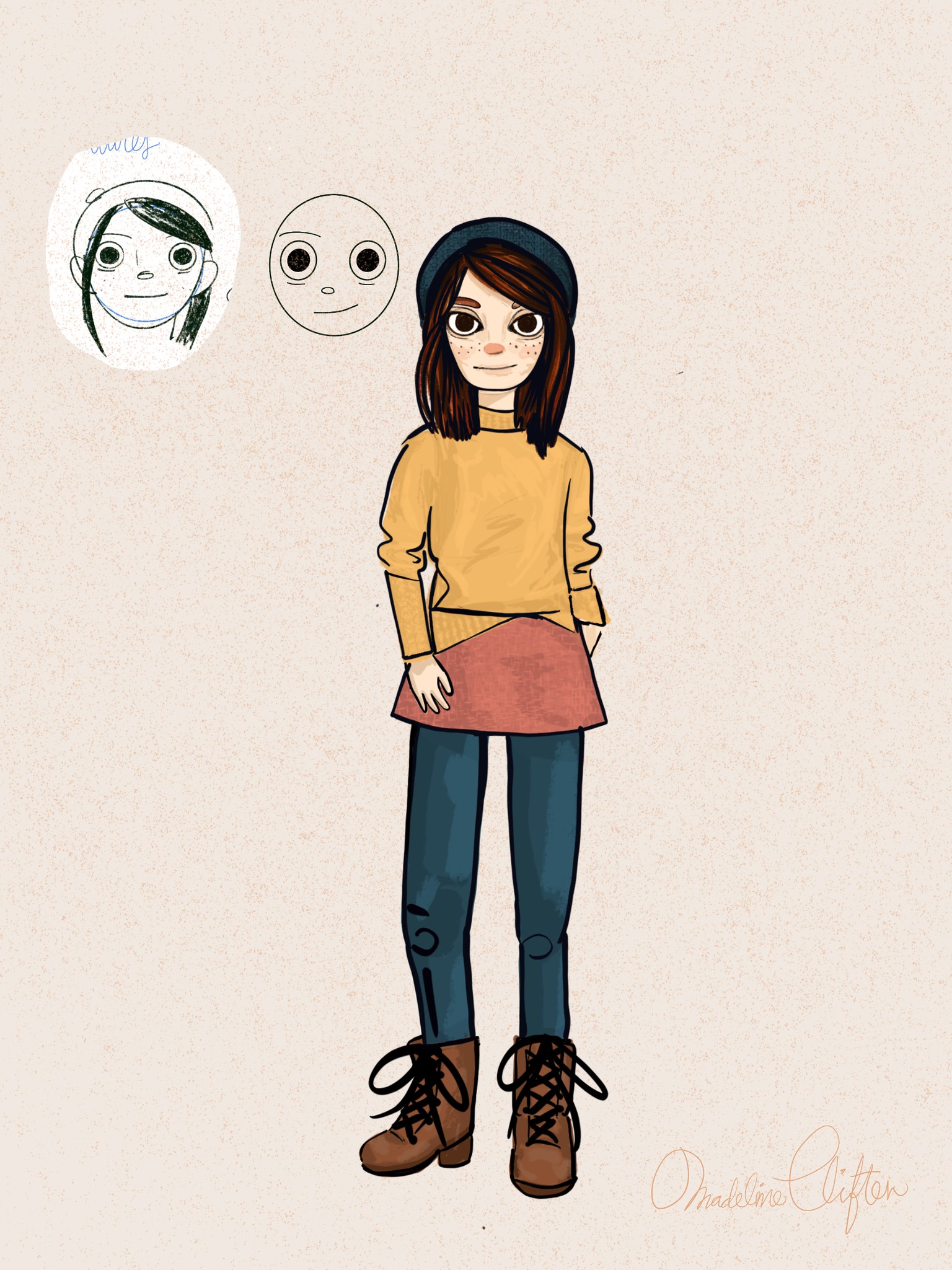 Character illustration and drawing exercises - image 2 - student project