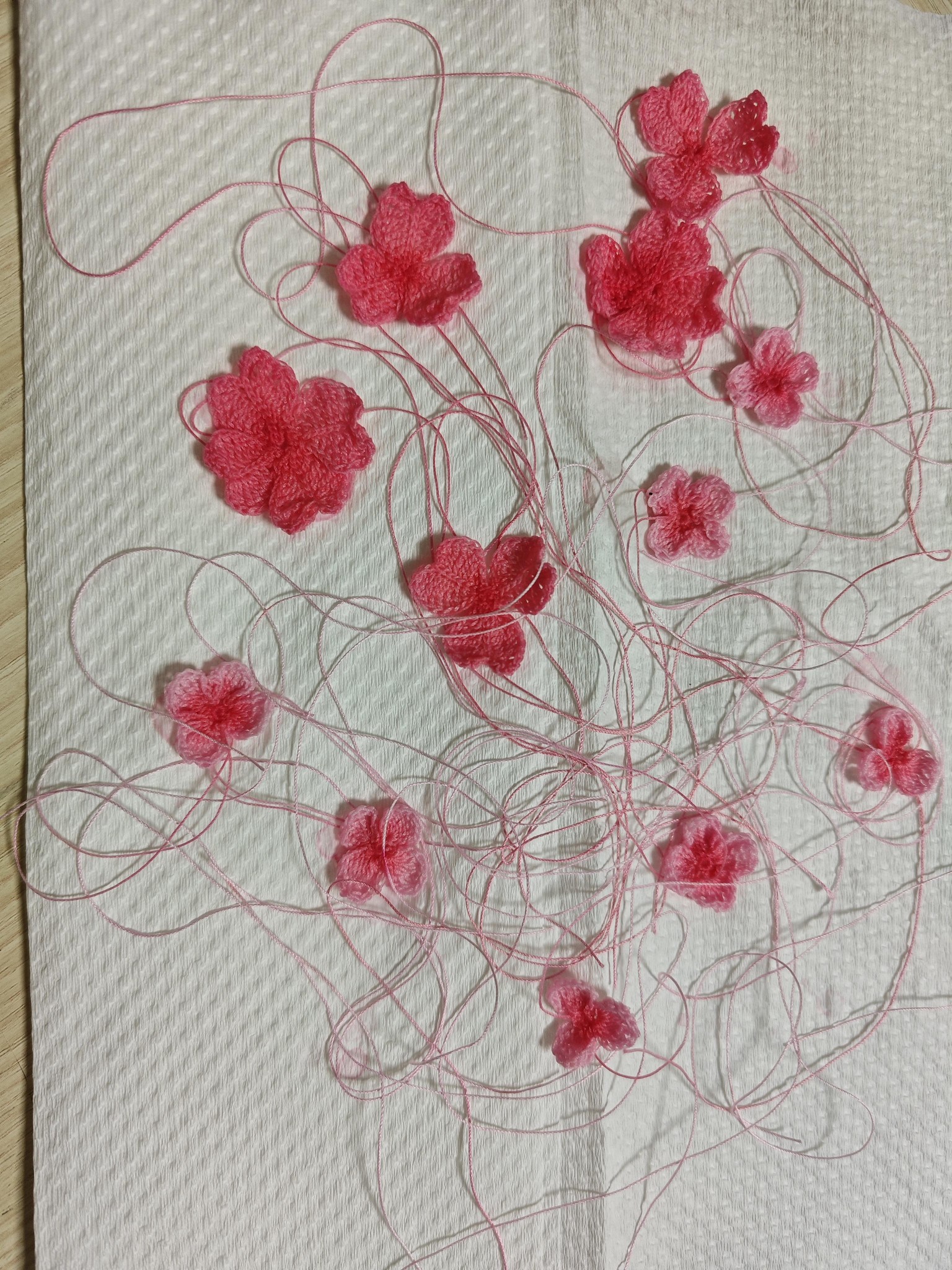 Flower bracelet micro crochet jewellery - image 2 - student project