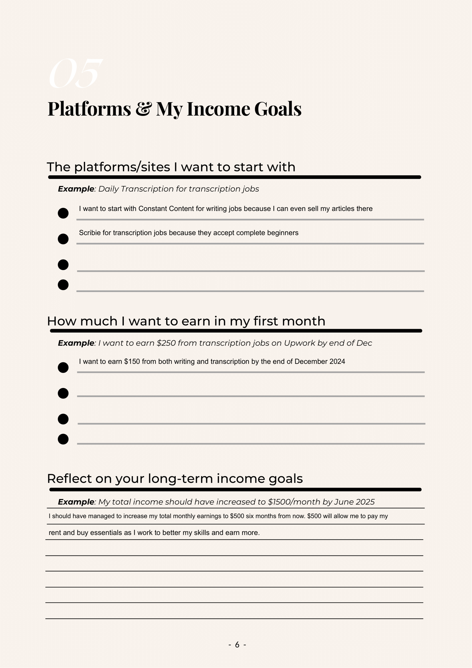 My Complete Online Money-Making Blueprint - image 5 - student project