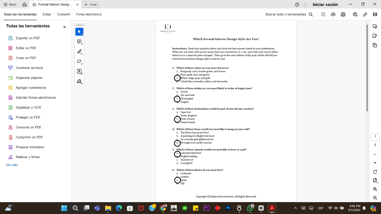 Quiz Formal Style - image 2 - student project