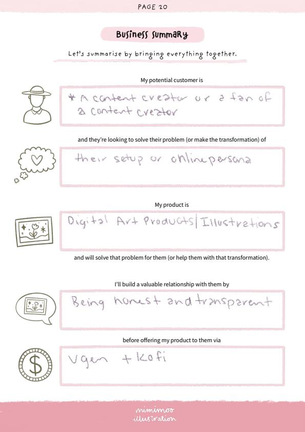 Mimi's Creative Business Plan Workbook Summary - image 2 - student project