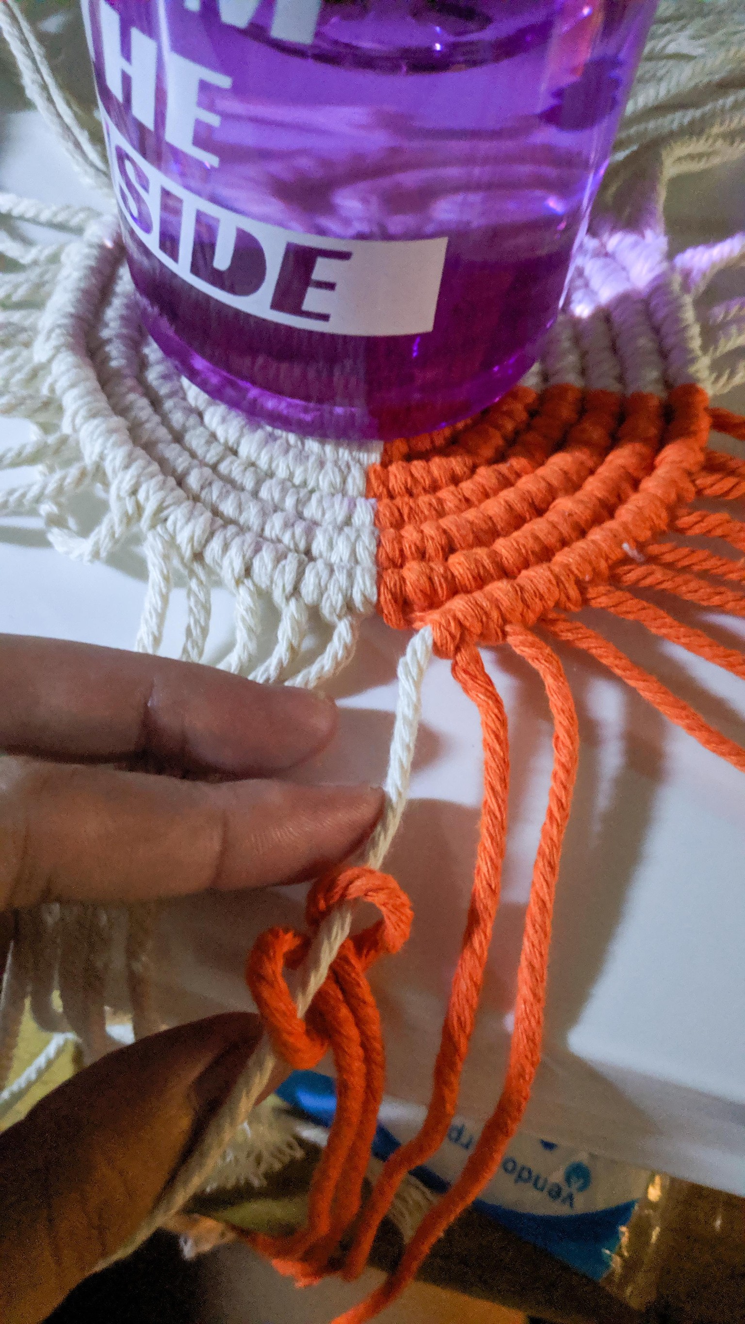 My Macramé Coaster - image 2 - student project
