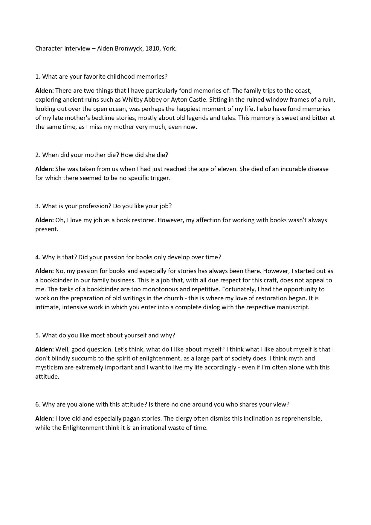 Character Brief & Interview - Alden Bronwyck - image 3 - student project