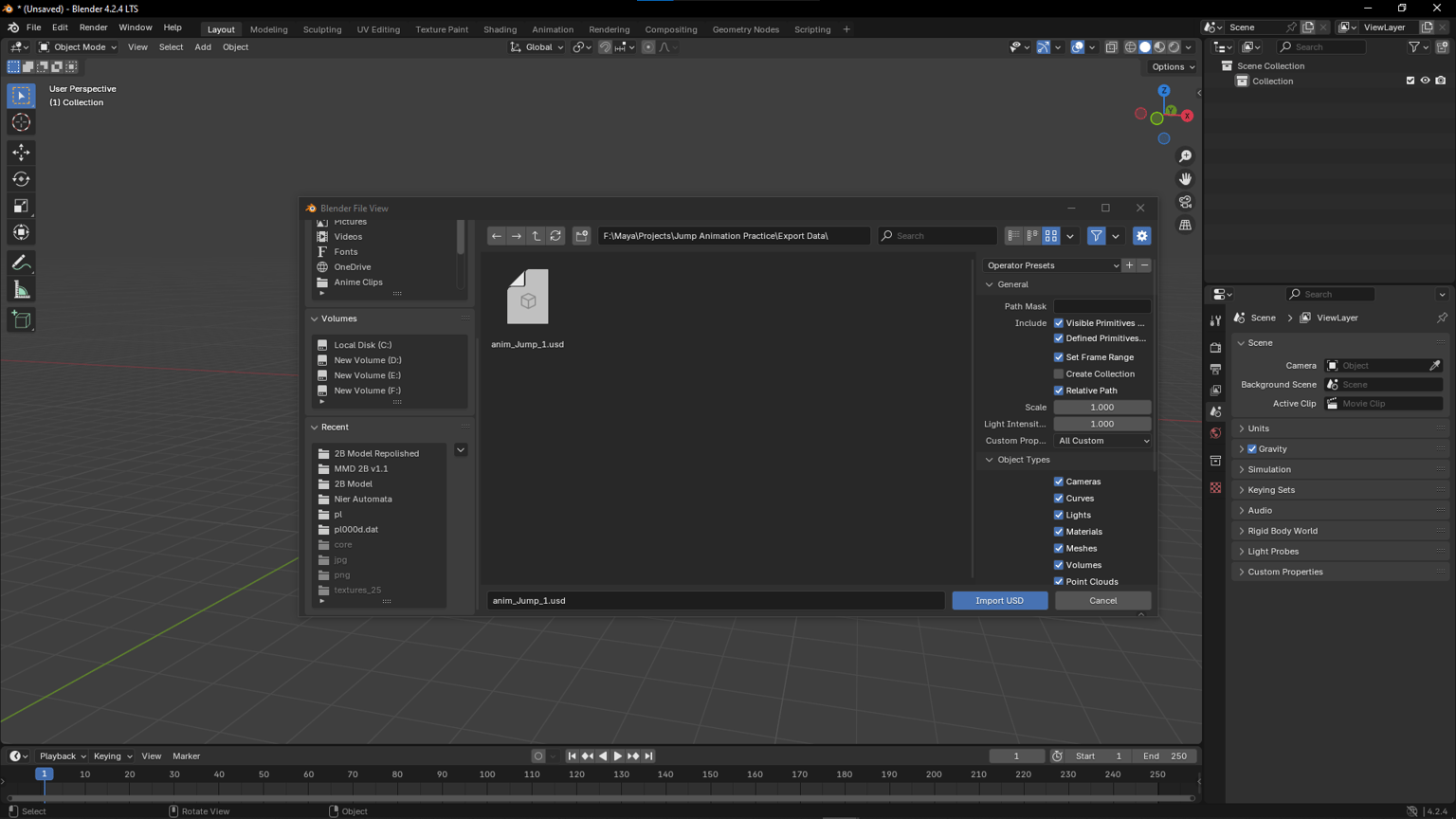 Exporting Maya Animations to Blender - image 2 - student project