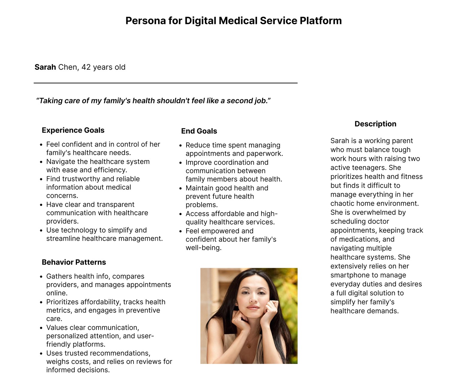 Persona for Digital Medical Service Platform - image 1 - student project