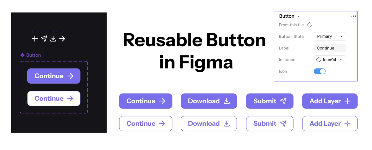Reusable Button  in Figma - image 1 - student project