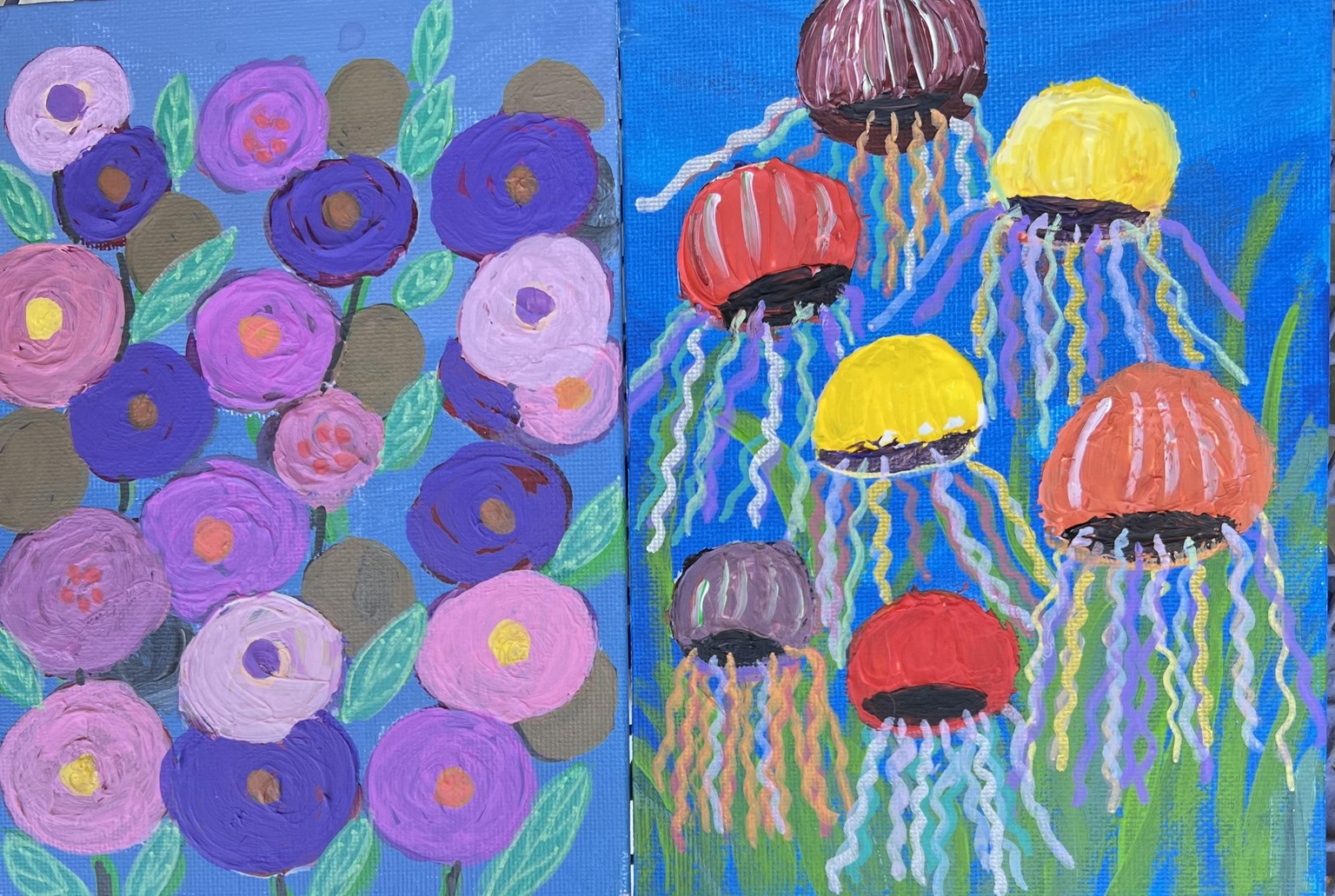 Spring Bouquet and Jellyfish with texture - image 2 - student project