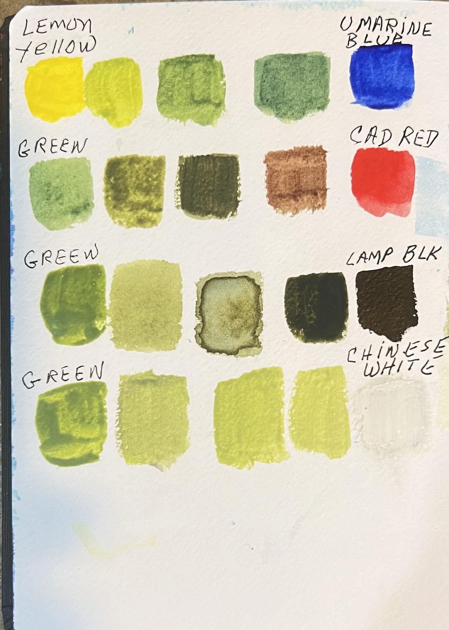 Mixing greens from primaries - image 1 - student project