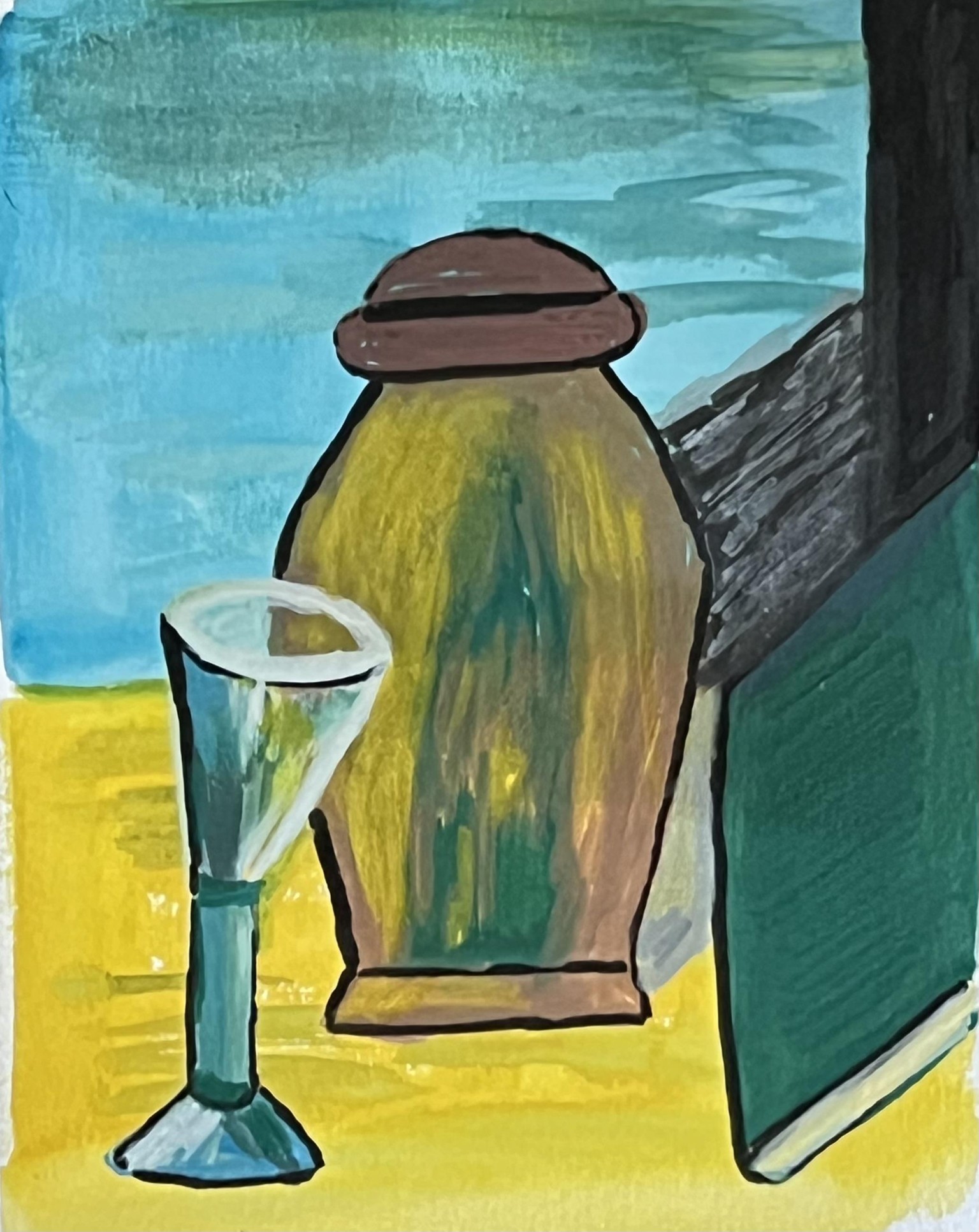 Picasso inspired Weeping Woman in Procreate, still life watercolor and acrylic - image 1 - student project