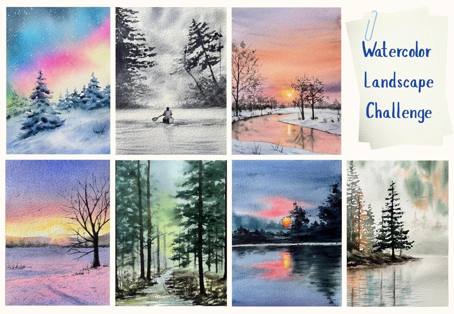 7-Day Watercolor Landscape Challenge: Master Seasons and Techniques - image 1 - student project
