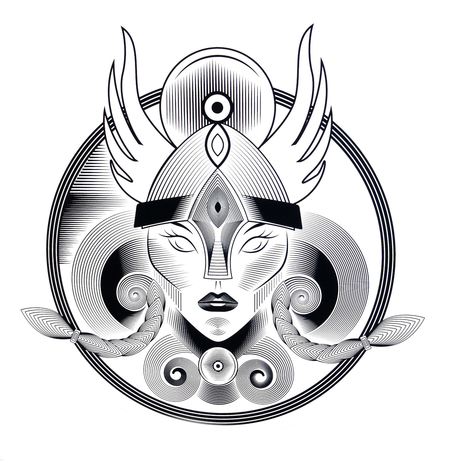 Logo design using line engraving - image 1 - student project