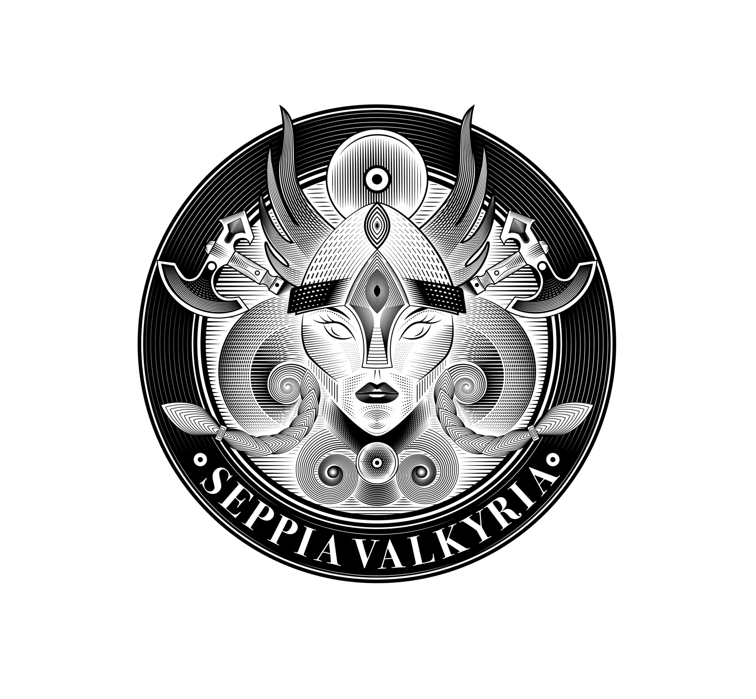 Logo design using line engraving - image 3 - student project