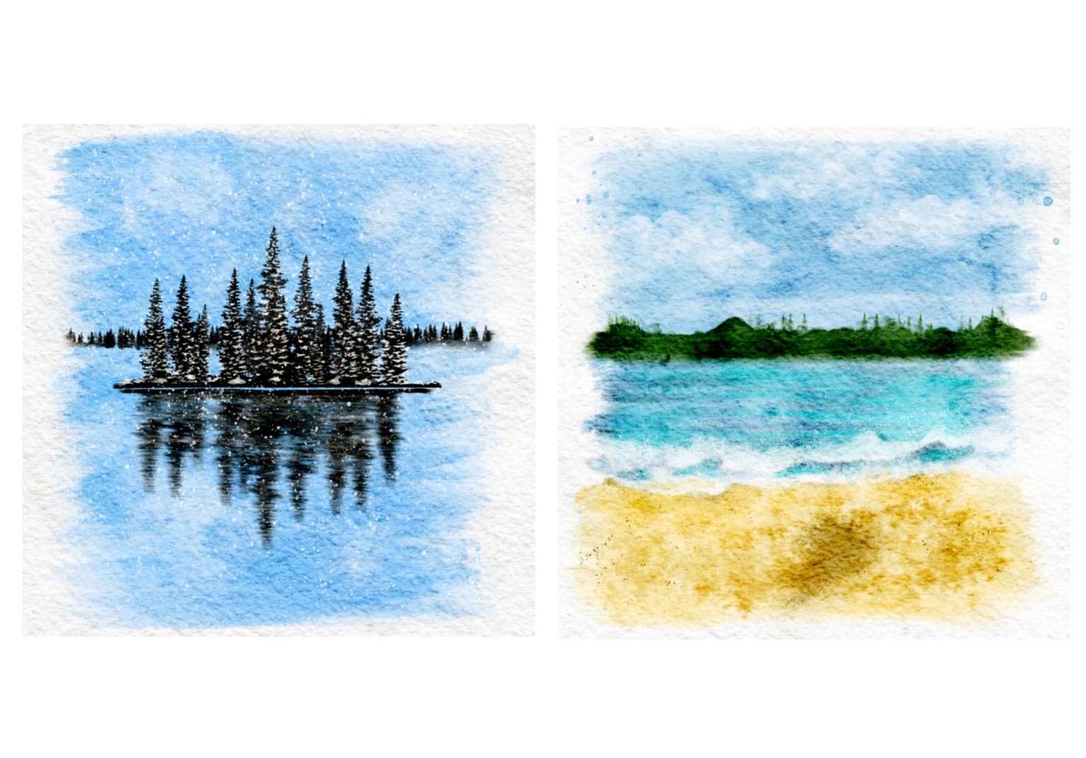 Digital Watercolor Landscapes - image 2 - student project